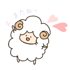 Soft and cute sheep sticker #6597306
