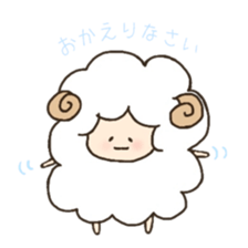 Soft and cute sheep sticker #6597307