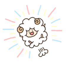 Soft and cute sheep sticker #6597308