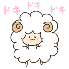 Soft and cute sheep sticker #6597309