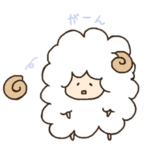 Soft and cute sheep sticker #6597312