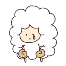 Soft and cute sheep sticker #6597313