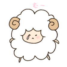Soft and cute sheep sticker #6597315