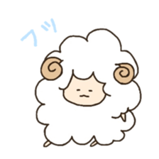 Soft and cute sheep sticker #6597316