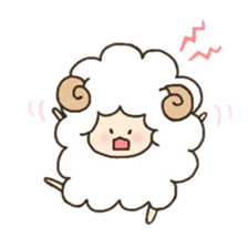 Soft and cute sheep sticker #6597317