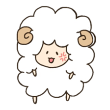 Soft and cute sheep sticker #6597319
