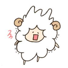 Soft and cute sheep sticker #6597321