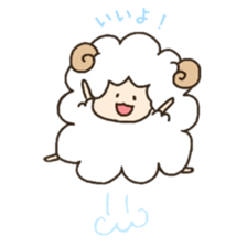 Soft and cute sheep sticker #6597322