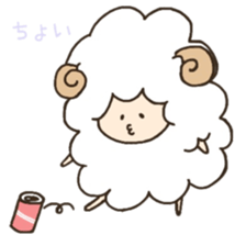 Soft and cute sheep sticker #6597324