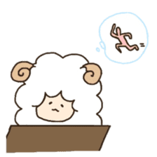 Soft and cute sheep sticker #6597326