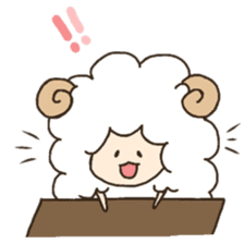 Soft and cute sheep sticker #6597327