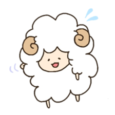 Soft and cute sheep sticker #6597328