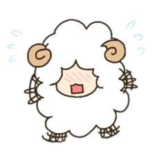 Soft and cute sheep sticker #6597329