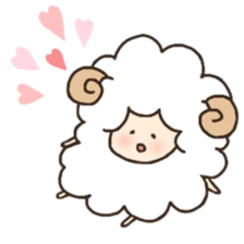 Soft and cute sheep sticker #6597330
