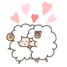 Soft and cute sheep sticker #6597331