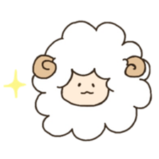 Soft and cute sheep sticker #6597332