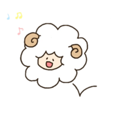 Soft and cute sheep sticker #6597334