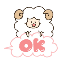 Soft and cute sheep sticker #6597336