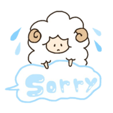 Soft and cute sheep sticker #6597337