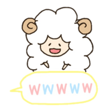Soft and cute sheep sticker #6597338