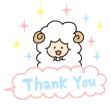 Soft and cute sheep sticker #6597339