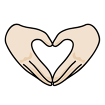 drawing of hands sticker #6597632