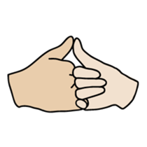 drawing of hands sticker #6597649