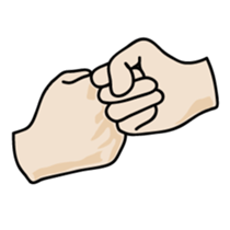 drawing of hands sticker #6597656