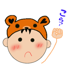 Kentan the bear for black background sticker #6597717