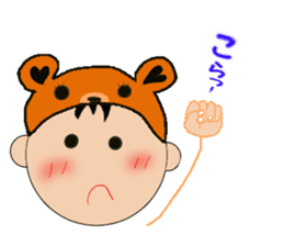 Kentan the bear for black background sticker #6597717