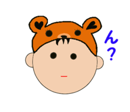 Kentan the bear for black background sticker #6597718