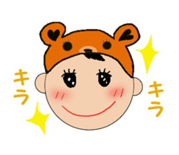 Kentan the bear for black background sticker #6597722