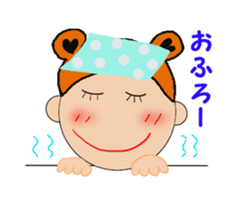 Kentan the bear for black background sticker #6597723