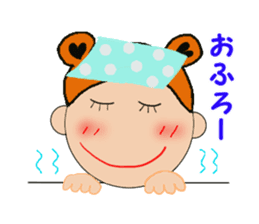 Kentan the bear for black background sticker #6597723