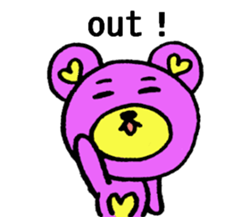 Carestackerofthepurplebearandpigrabbit. sticker #6597869