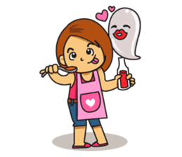 ghost Love head sticker #6598440