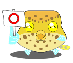 Cutie kids Boxfish sticker #6598601