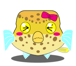 Cutie kids Boxfish sticker #6598617