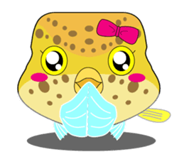 Cutie kids Boxfish sticker #6598618