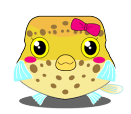 Cutie kids Boxfish sticker #6598620
