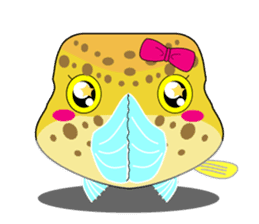Cutie kids Boxfish sticker #6598622