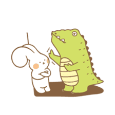 Butter Rabbit & Dragon Fish sticker #6598685