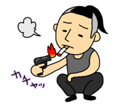 Topknot man sticker #6600593