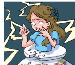 Teacup Girl Sticker sticker #6600990