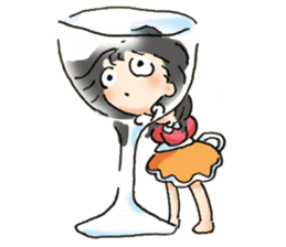 Teacup Girl Sticker sticker #6600994