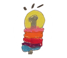 Akane of 5-year-old painting Sticker sticker #6602643