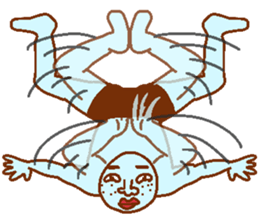 Systemic pose! Blue man sticker #6603386