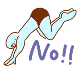 Systemic pose! Blue man sticker #6603397