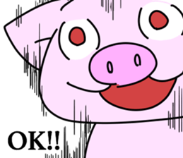 Wild red eye pig sticker #6603505