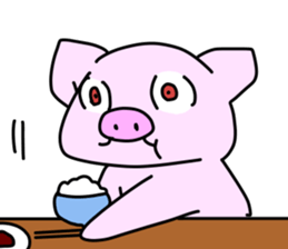 Wild red eye pig sticker #6603537